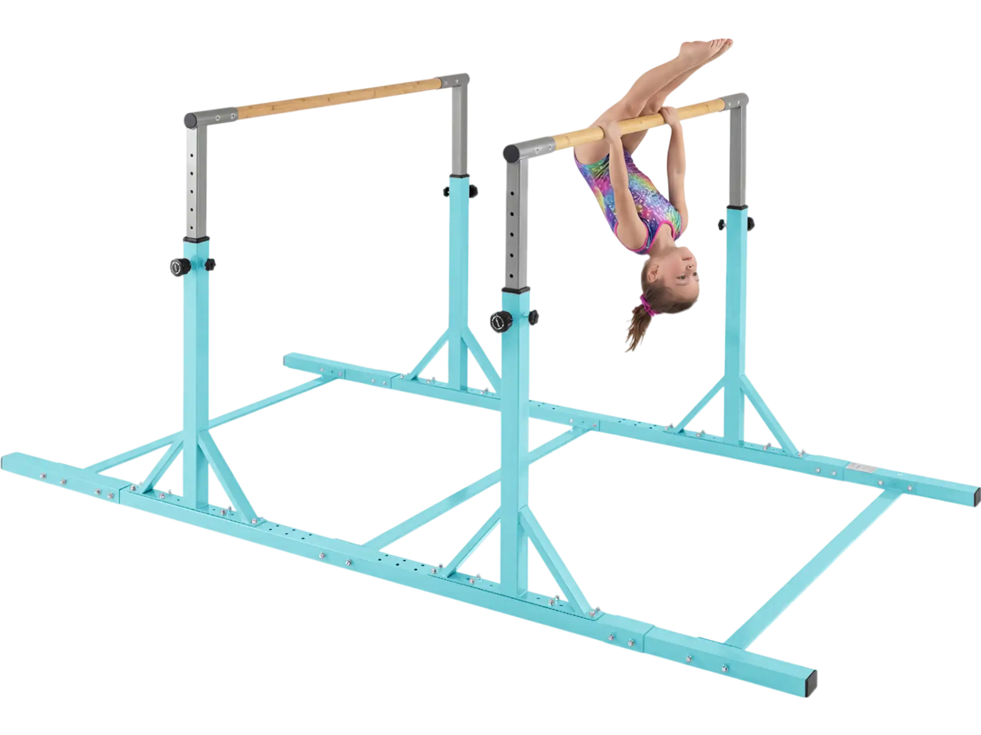Costway 8' Double Horizontal Bars Adjustable Height Width 51175311 New
