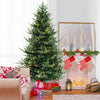 8 FT Pre-Lit Artificial Hinged Xmas Tree with 1480 PVC and PE Branch Tips-XL - Gallery View 1 of 11
