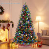 8 FT Pre-Lit Artificial Christmas Tree with Warm White and Multicolor LED Lights - Gallery View 1 of 10