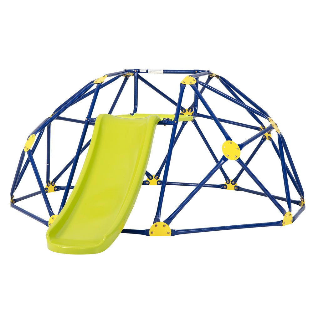 Kids Climbing Dome with Slide and Fabric Cushion for Garden Yard-Blue - Gallery View 1 of 9