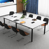 8 Feet Conference Room Table Large Meeting Table Seats up to 10 People-White - Gallery View 1 of 8