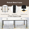 Large 8-foot conference room table with a white finish, robust metal frame, and 6 thick support legs for stability.