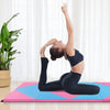 8 Feet PU Leather Folding Gymnastics Mat with Hook and Loop Fasteners-Pink & Blue - Gallery View 1 of 10