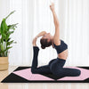 8 Feet PU Leather Folding Gymnastics Mat with Hook and Loop Fasteners-Black & Pink - Gallery View 1 of 10