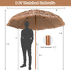 8 ft thatched tiki umbrella with durable polyester canopy and metal frame, perfect for beach events and outdoor.
