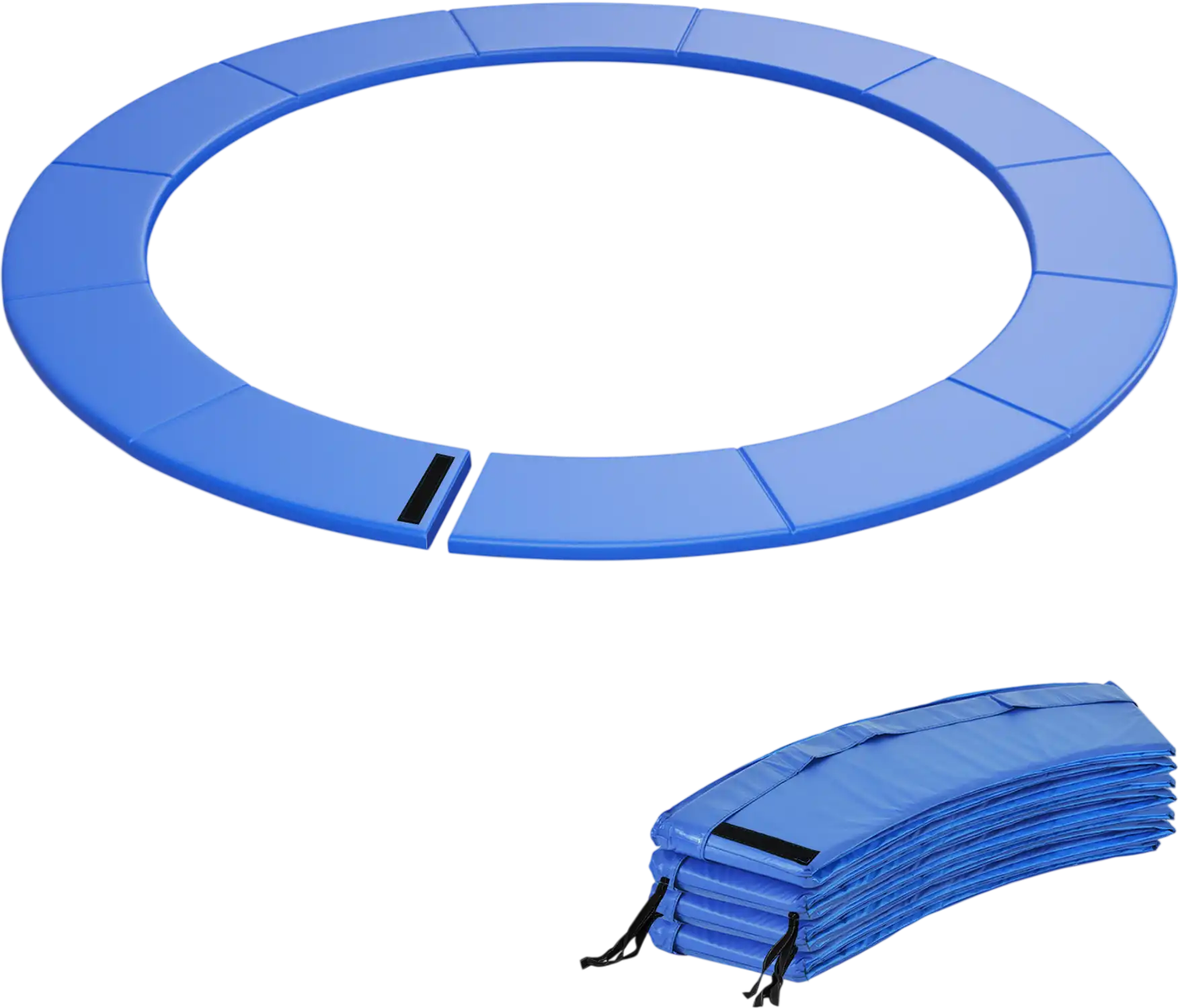 Costway Trampoline Replacement Safety Pad Blue 8-16' with Fixing Straps 147586392 New