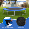 Blue 8 feet trampoline safety pad with elastic straps and hook and loop fasteners for secure installation and edge.