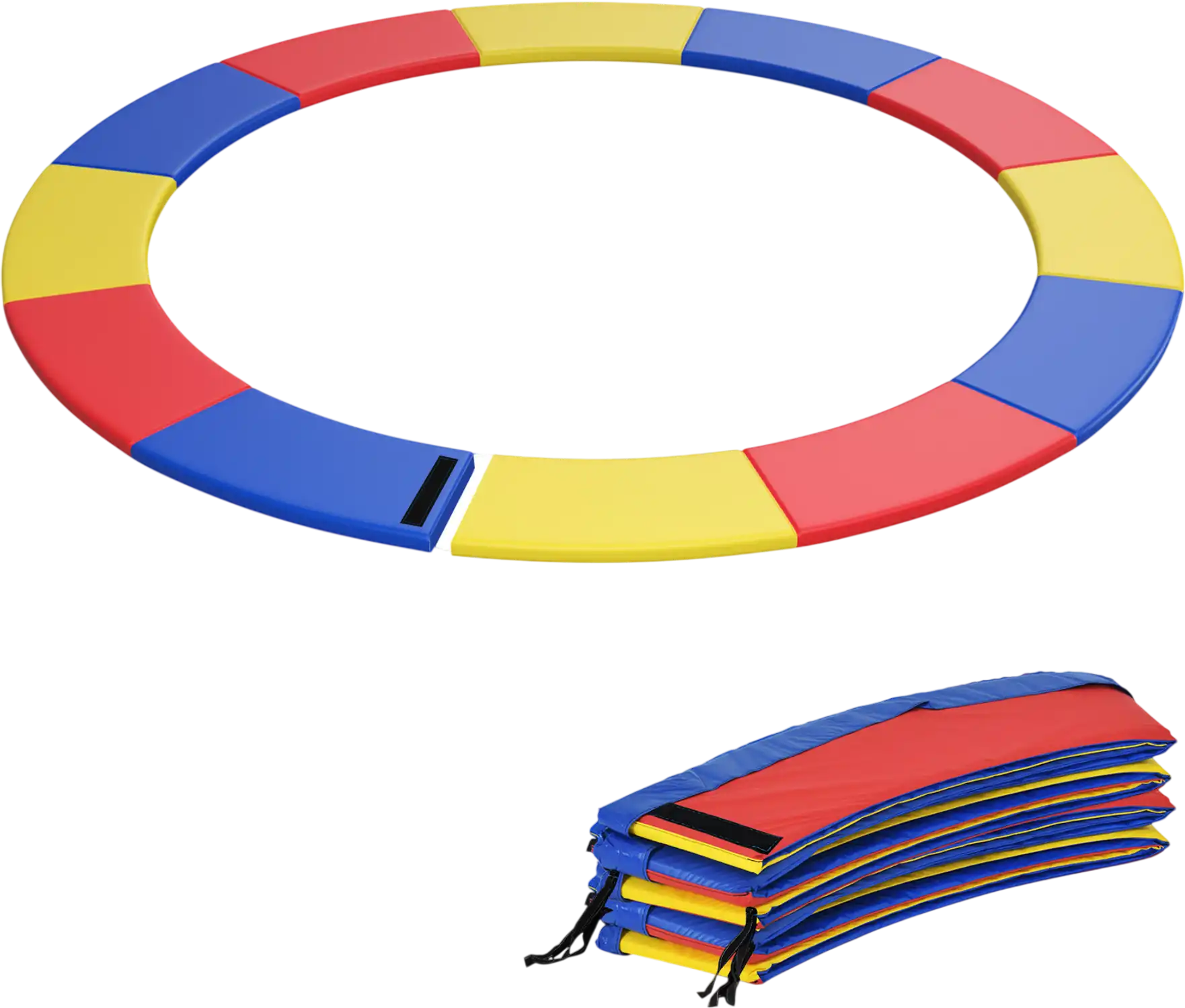 Costway Trampoline Safety Pad Replacement w/ Fixing Straps 8-16' Multicolor 643791852 New