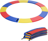 Multicolor 8 feet trampoline pad replacement with fixing straps, featuring waterproof surface and edge-to-edge.