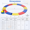 8 feet multicolor trampoline pad replacement with fixing straps, featuring thick EPE foam for safety and comfort.