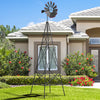 8 Feet Windmill Metal Ornamental Wind Wheel Weather Resistant-Gray - Gallery View 1 of 9