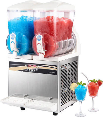 Costway 8 Gal Commercial Slushie Machine LED Lights 71694339 New