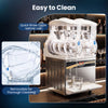 Commercial slushie machine with 30L capacity, featuring removable tanks for easy cleaning and quick rinse cycle.