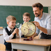 8 Inch Illuminated World Globe Night Light up Globe Lamp with Wooden Stand and HD Map-Brozen - Gallery View 1 of 10