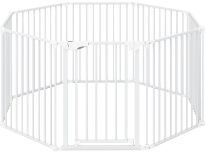 Costway 8-Panel Extra Wide Adjustable Pet Safety Gate w/ Auto-Close Door 78249292 New