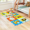 Colorful animal-themed interlocking baby play mat showcasing vibrant designs, ideal for safe play and cognitive growth.