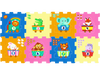 8-Piece Interlocking Baby Floor Puzzle Tiles with Educational Numbers