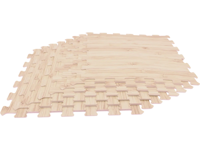 Costway 8-Pc EVA Foam Wood Texture Floor Tiles 34552310 New