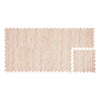 8 interlocking EVA foam floor tiles with realistic wood texture, ideal for living rooms and gyms, offering customizable.