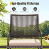 High-quality hand-woven PE rattan chair with breathable design and zippered cushion, perfect for patio relaxation.