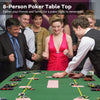 79 x 36 Inch 8-Player Foldable Poker Table Top with Carry Bag and Cup Holders - Gallery View 1 of 10
