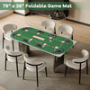79" x 36" foldable poker table top with cup holders, accommodating 8 players, ideal for game rooms and gatherings.
