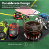 Foldable 79" poker table top with cup holders and chip trays, designed for 8 players, perfect for game nights.