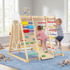 8-in-1 Foldable Indoor Jungle Gym for Kids with Swing and Monkey Bars-Colorful - Gallery View 1 of 10