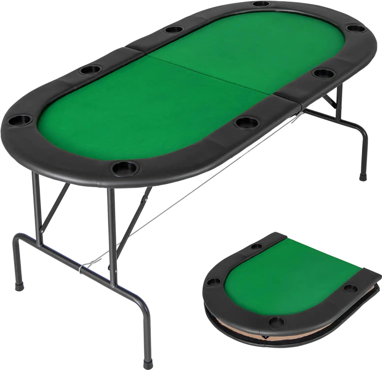Costway 8 Player Texas Holdem Foldable Poker Table 98543067 New