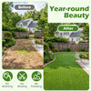 Artificial turf rug with low 0.3-inch pile height, ideal for high traffic areas, for easy upkeep in yards and play.