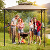 8 x 5 Feet Grill Gazebo with 2 Shelves 6 Hooks and Metal Frame-Rustic Brown - Gallery View 1 of 12