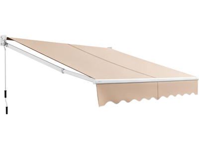 Costway 8' x 6.6' Patio Retractable Awning Manual Crank Handle 52304698 New