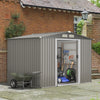 Costway Metal Storage Shed 8' x 6' with Sliding Double Lockable Doors New