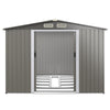 Costway Metal Storage Shed 8' x 6' with Sliding Double Lockable Doors New