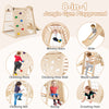 8-in-1 indoor jungle gym playground featuring a climbing wall, slide, and swing made of sturdy beech wood for active.