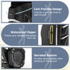 Lightweight black golf cart bag with waterproof zipper, serrated bottom, and cart-friendly design for easy transport.
