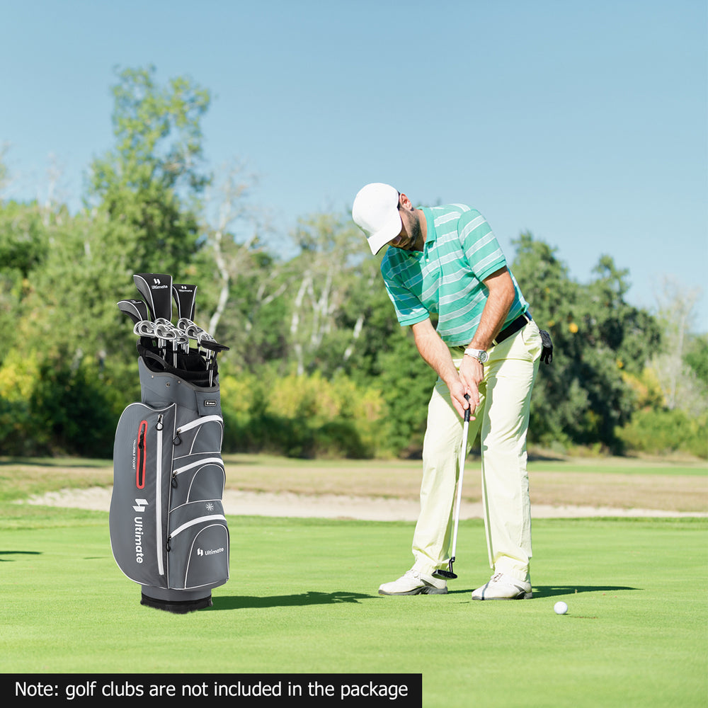 9.5 Inch Lightweight Golf Cart Bag with 15 Way Top Dividers-Red - Gallery View 1 of 10