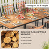9-piece patio dining set featuring 8 acacia wood armchairs, spacious tabletop, and built-to-last design for outdoor.