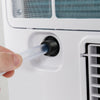 Close-up of the drainage hole on the 3-in-1 9000 BTU air conditioner for easy maintenance and installation.