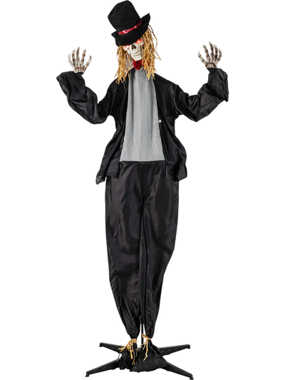 Costway 7.2' Halloween Animatronic Standing Groom Haunted House Decoration 42835046 New