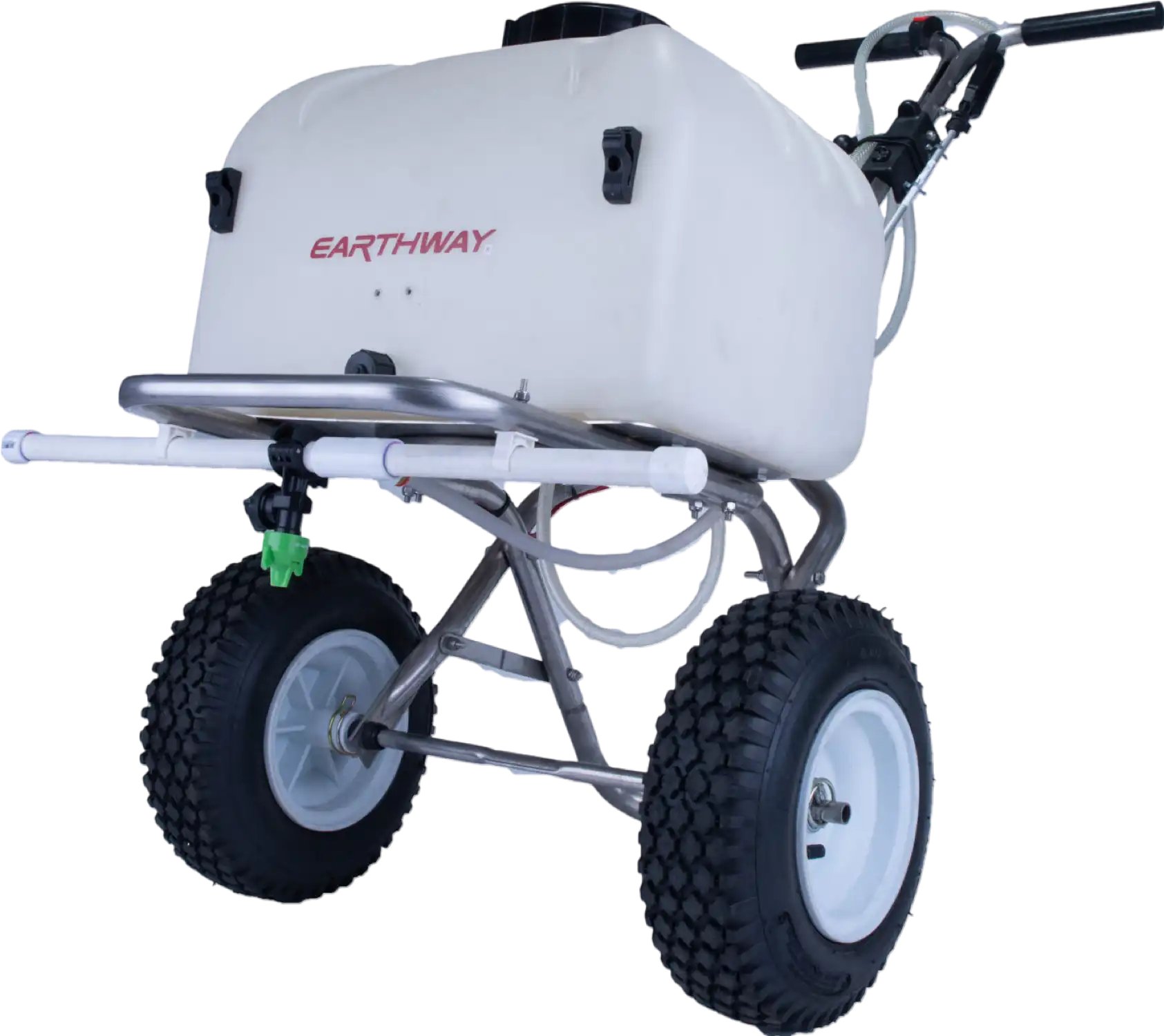 Earthway 90308 Push Sprayer 8 Gallon Stainless Steel with Hose Battery Operated 12V New