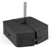 Sand-fillable umbrella base weight in black, made from durable 900D oxford cloth, designed for stability and easy.