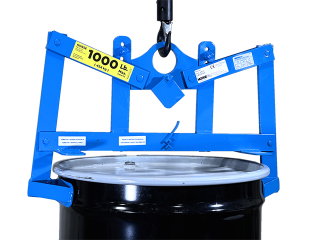 Morse 90 Verti-Karrier Below-Hook Drum Lifter 1,000 lbs Capacity for 55-Gallon Drums New