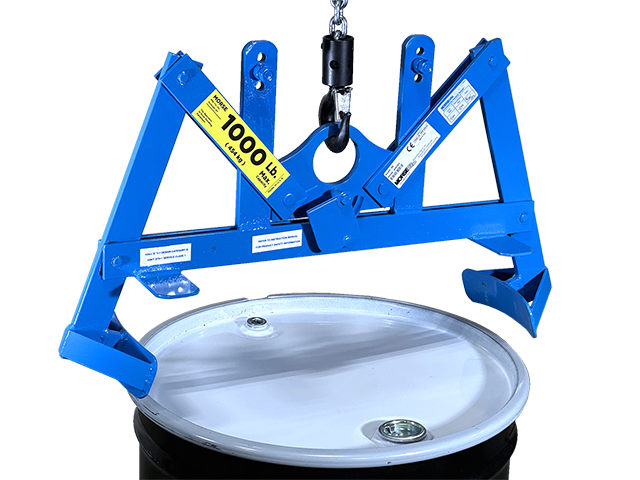 Morse 90 Verti-Karrier Below-Hook Drum Lifter 1,000 lbs Capacity for 55-Gallon Drums New
