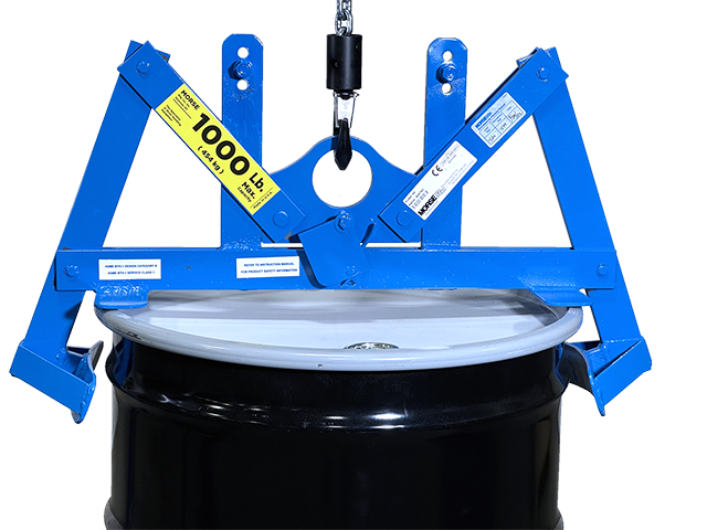 Morse 90 Verti-Karrier Below-Hook Drum Lifter 1,000 lbs Capacity for 55-Gallon Drums New