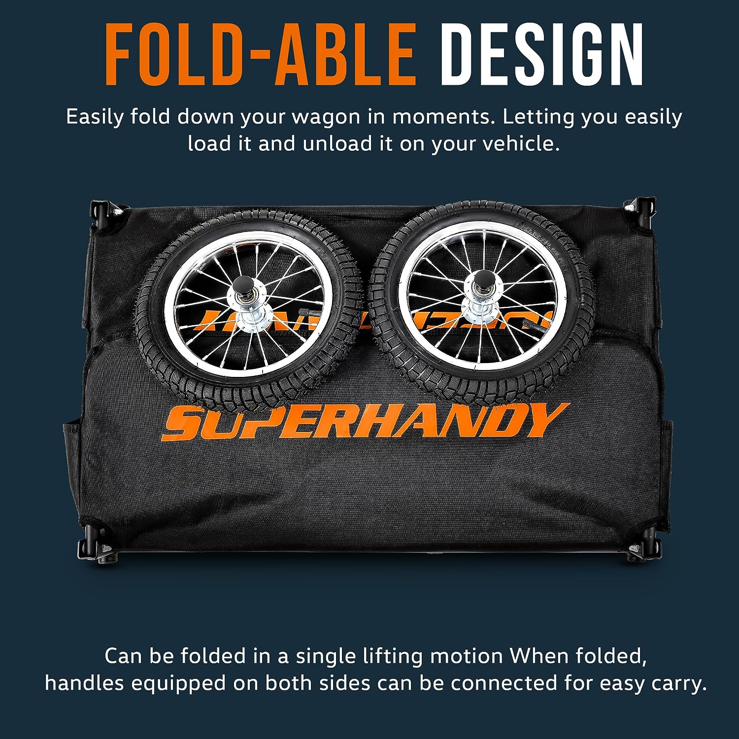 Super Handy GUT157 Foldable Follow Behind Wagon 155 lbs Capacity Compatible with GUT112/GUT140/GUT142/G Mobility Scooters New