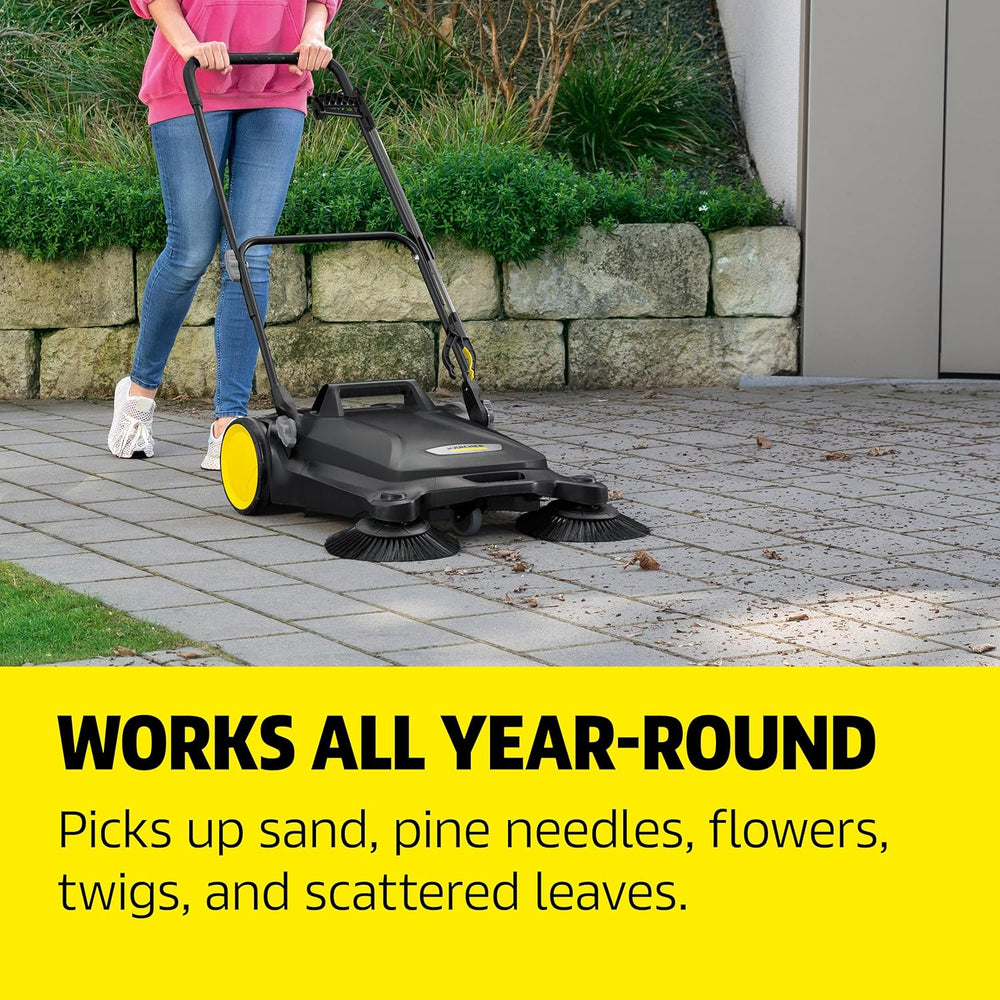 Karcher S 4 Twin GoFurther Push Sweeper 26.8" Width 5.25 Gal. Capacity New
