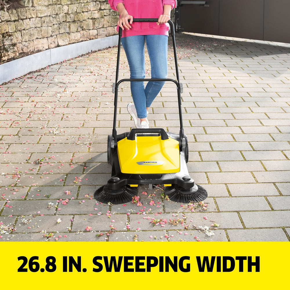Karcher S 4 Twin Push Sweeper Walk Behind 26.8" Width 5.25 Gal. Capacity New