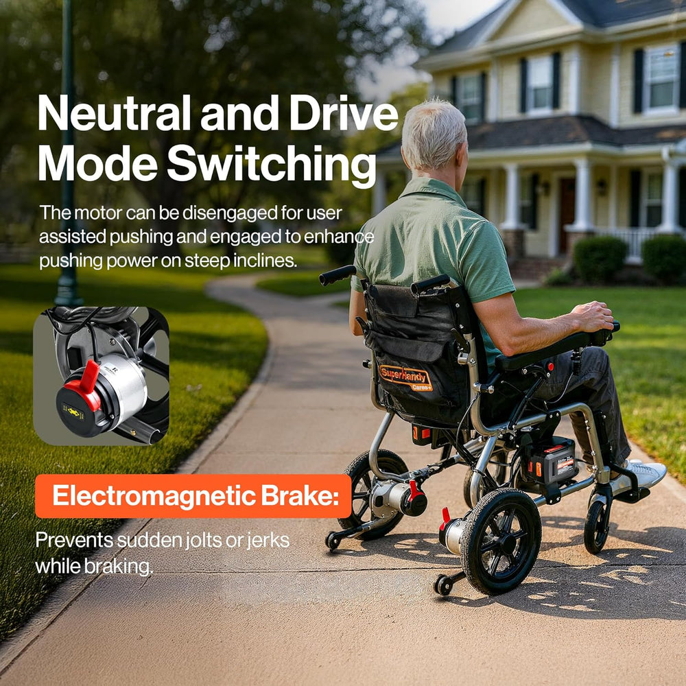 Super Handy GUT188 GoRide 2 Plus Electric Wheelchair Foldable Zero-Turn 3.7 MPH 4 Mile Range New