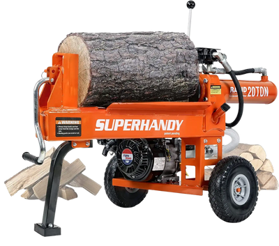 Super Handy GCAO023 Log Splitter 20-Ton Horizontal Portable Gas 7HP Engine New Canada Only